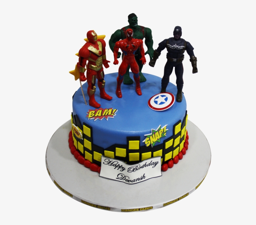 Marvel Cake - Birthday Cake, transparent png #7899769
