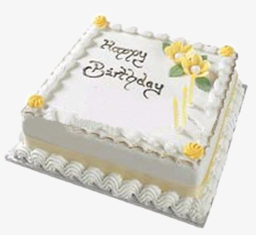 Whiteforest Cake 2kg Hilton - Vanilla Birthday Cake Square, transparent png #7899809