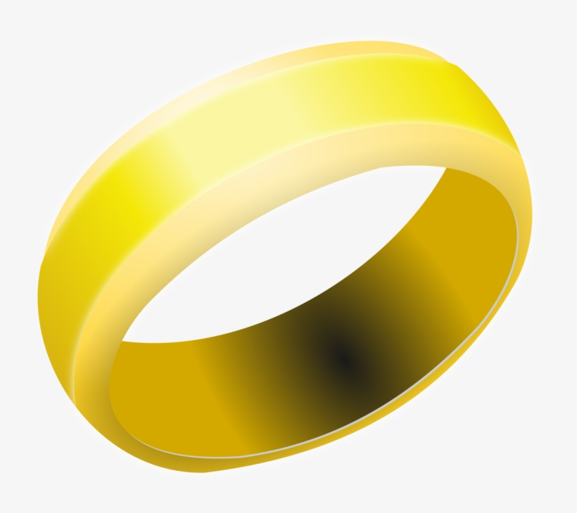 Wedding Ring Colored Gold Jewellery - Golden Ring Clipart, transparent png #7899943