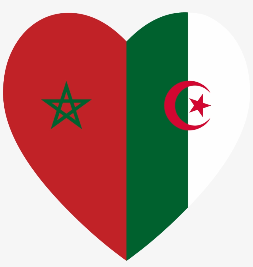 Download Flag Love Morocco Algeria Svg Eps Png Psd - Flag Of Algeria, transparent png #7899944