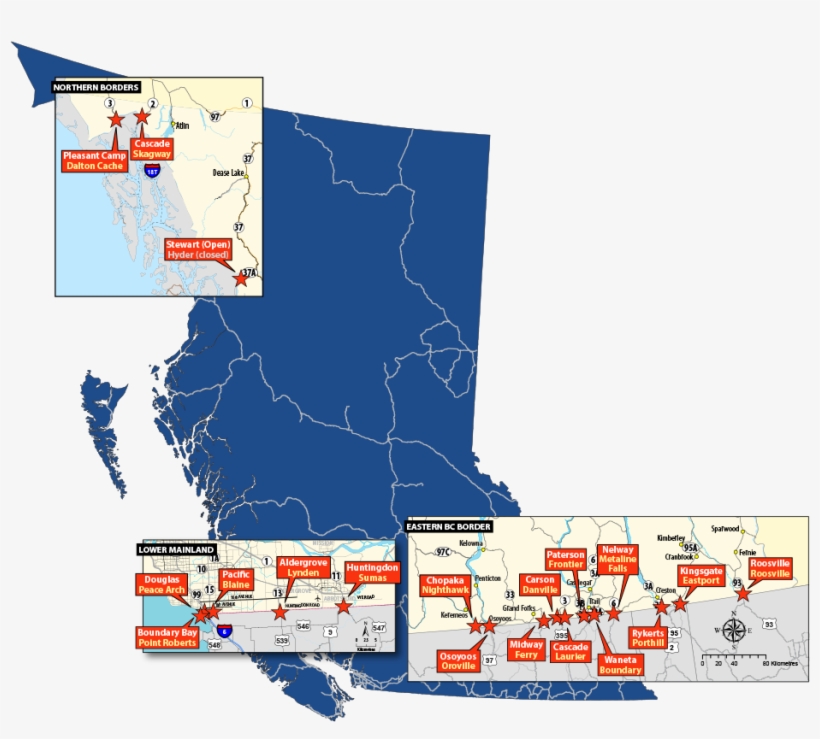 Us Border Crossings - British Columbia Border, transparent png #790073