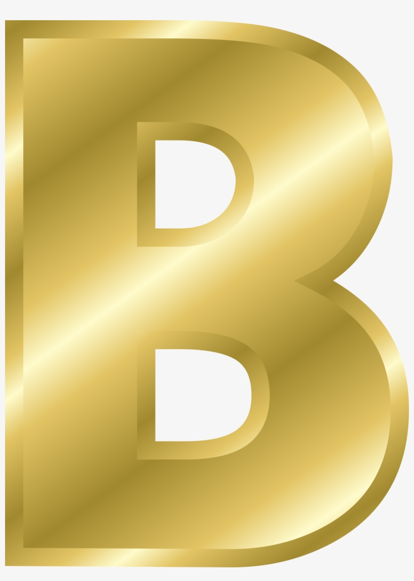 Letters Of Alphabet - Alphabet In Gold, transparent png #790183
