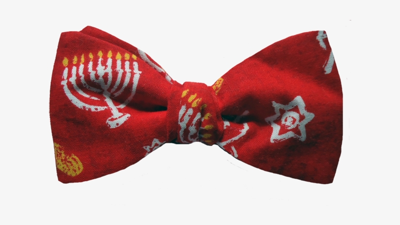 Happy Hanukkah Red Maine Handmade Bow Ties Png Free - Library, transparent png #790190