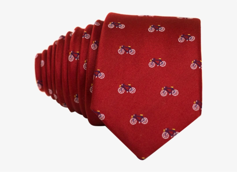 Bicycles On Red Necktie - Men's Nice. Modern Menswear Men's Assorted Silk, transparent png #790460