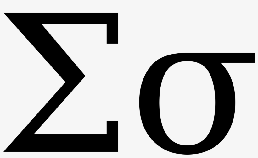 Greek Letter Sigma Svg Wikimedia Commons Open - Math Black And White, transparent png #790580