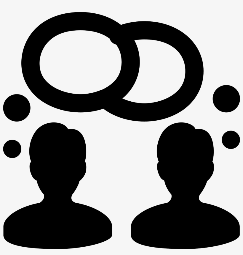Two Outlines Of People From The Chest Up To The Top - Collaboration Icon Png White, transparent png #790659