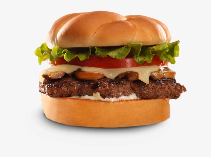 Burger Transparent Background - Backyard Burger Mushroom Swiss Burger, transparent png #791304