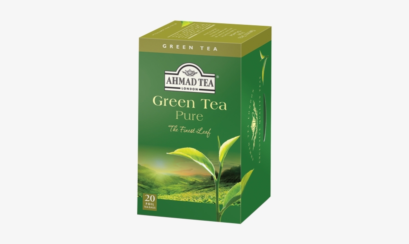 20 Foil Teabags - Ahmad Tea Green Tea Pure, transparent png #792102