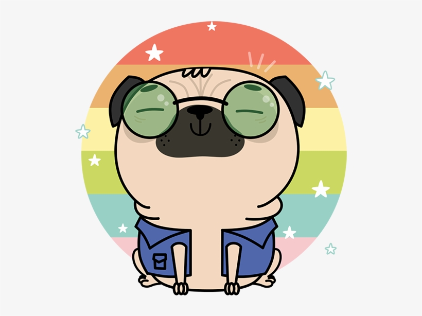 Pug Life Iv - Pug Emoji, transparent png #792386