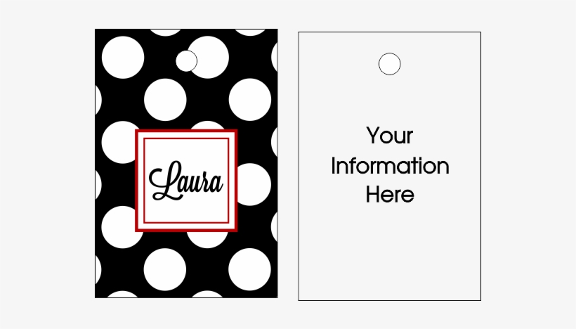 Polka Dot Black-white Luggage/bag Tag - Bag Tag, transparent png #793075
