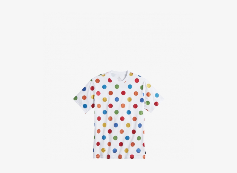 Converse Pride X Miley Cyrus Polka Dot T Shirt White - Converse Pride X Miley Cyrus T Shirt, transparent png #793140