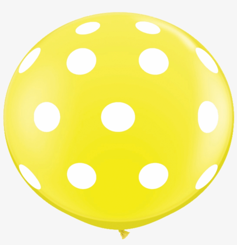 Ballons Transparent Polka Dot - Yellow Balloon Clipart White Dots, transparent png #793144