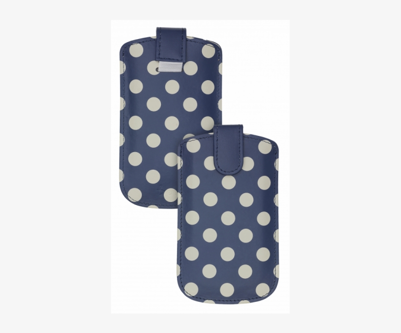 Universal Blue And White Polka Dot Pouch - Trendz Universal Slip Pouch Cover Case With Magnetic, transparent png #793162