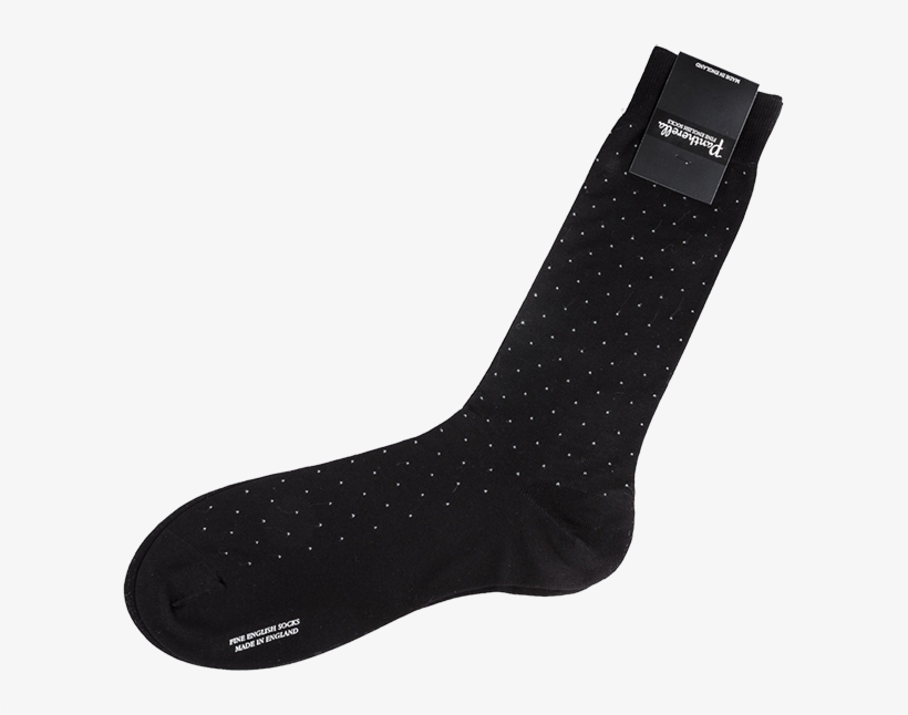 Black Socks With White Polka Dots - Black Socks With Dots, transparent png #793180