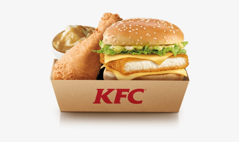 Kfc Burger Png Free Download - Chicken And Cheese Burger Kfc, transparent png #793347