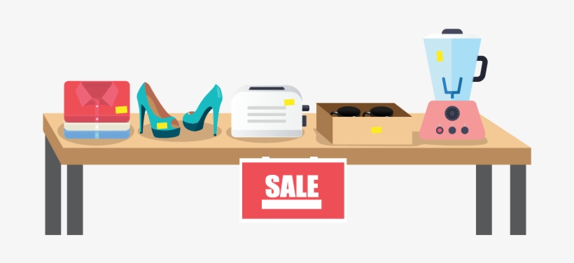 Garage Sale Png - Yard Sale Table Clip Art, transparent png #793482