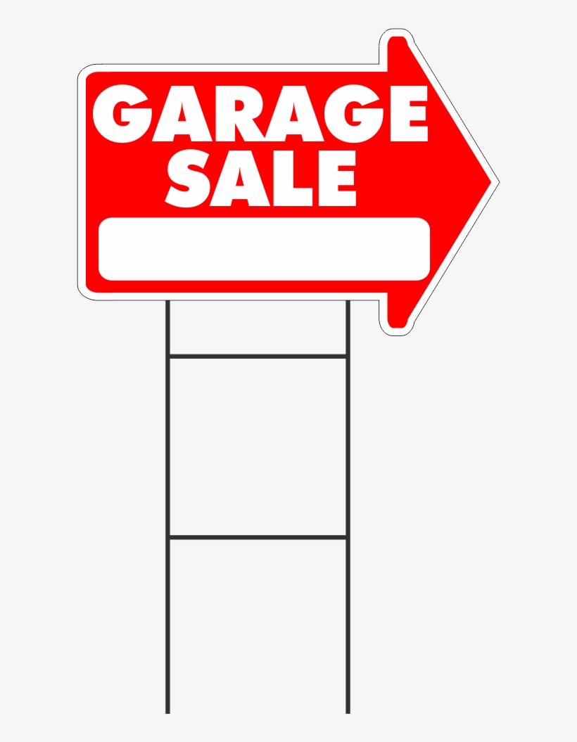 Garage Sale Yard Sale Rummage Sale Yard Sign Arrow - Garage Sale Sign Png, transparent png #793643