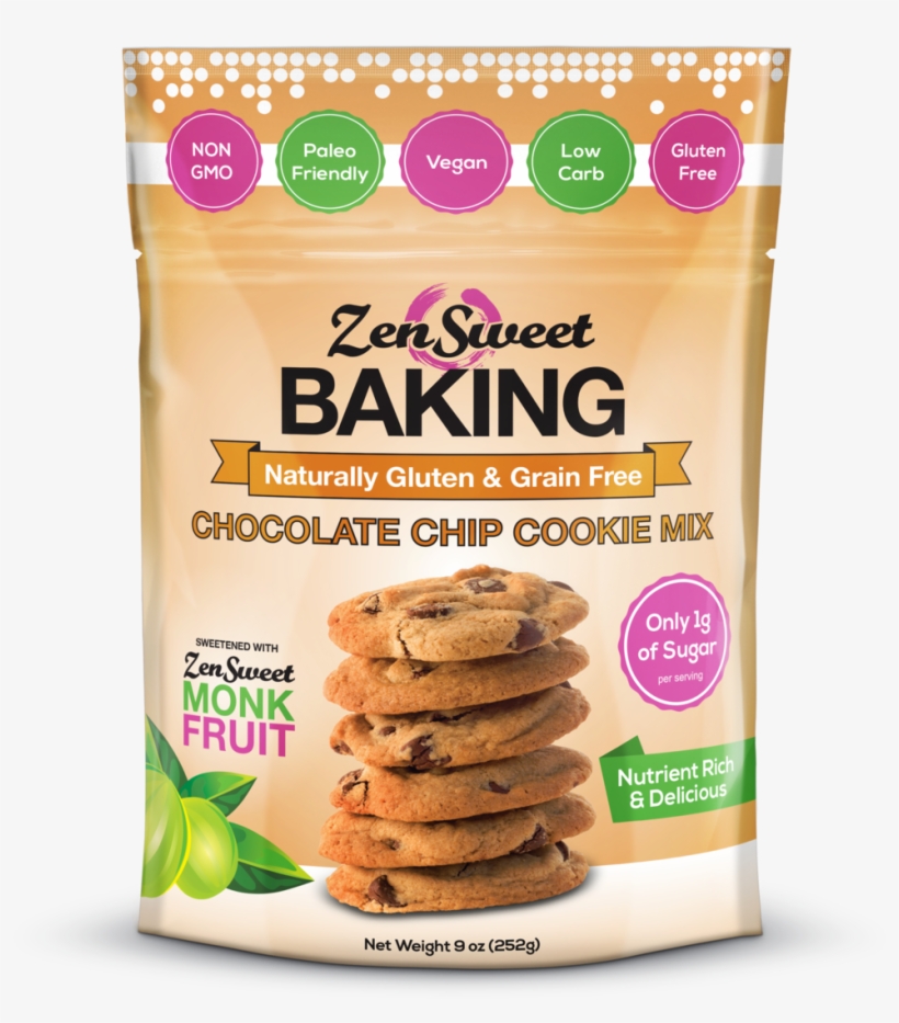 Zensweet Baking- Chocolate Chip Cookie Mix, transparent png #793680
