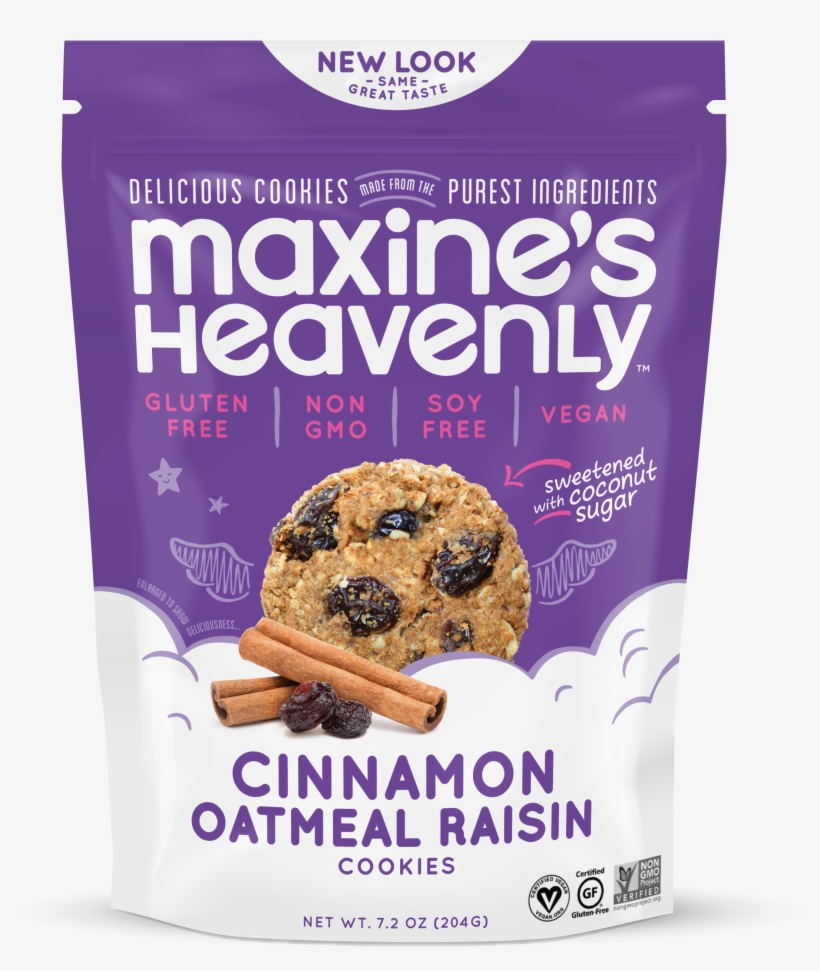 Gluten-free Maxine's Heavenly Oatmeal Raisin Cookies - Maxine's Heavenly Chocolate Chunk Cookies, transparent png #793713