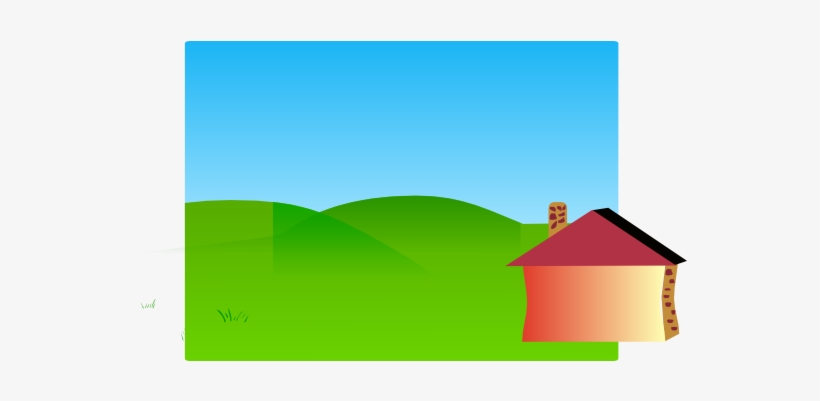 Backyard Clip Art - Brick House Clip Art, transparent png #793972