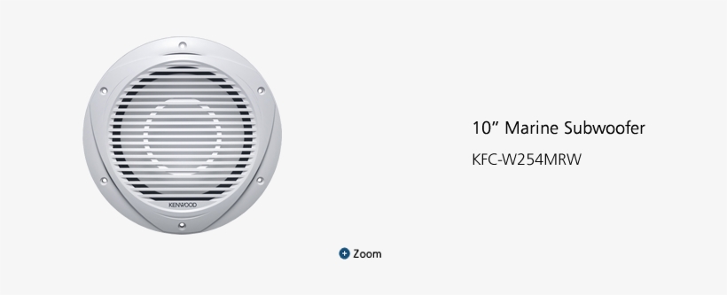 Kfc-w254mrw - Kenwood P-wd250mrw 25cm Marine Subwoofer And Amplifier, transparent png #793990