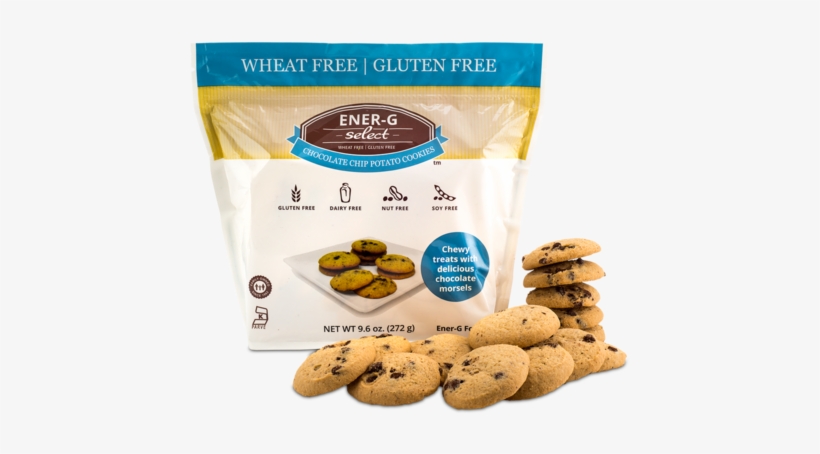 Ener-g Select Chocolate Chip Potato Cookies - Ener G Cookies, Potato, Chocolate Chip - 10 Oz, transparent png #794172