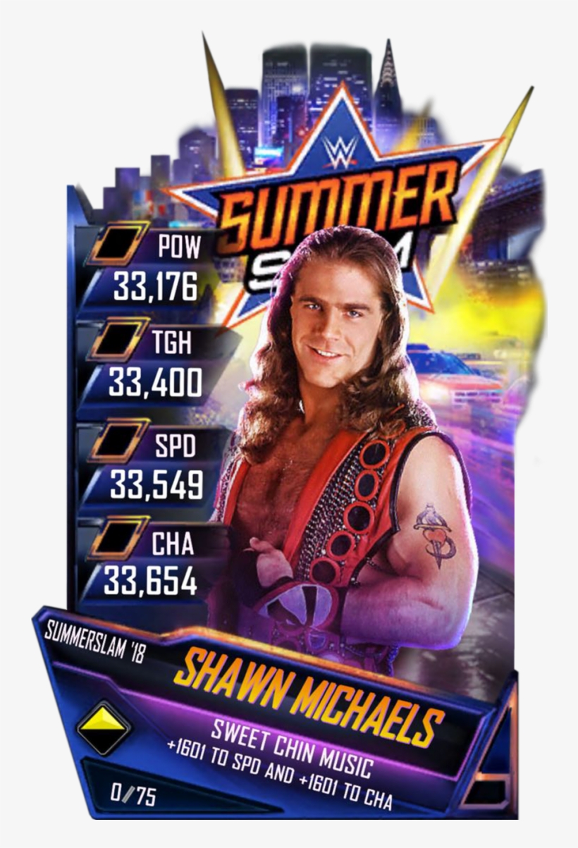 Shawnmichaels S4 21 Summerslam18 - Wwe Supercard Summerslam 18, transparent png #794354