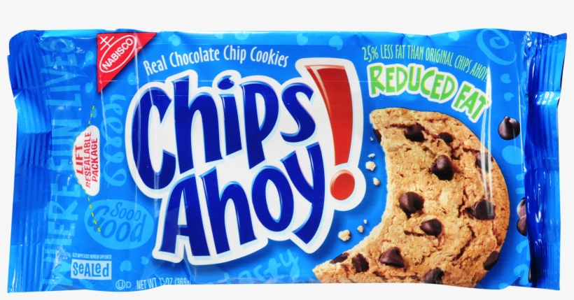Nabisco Chips Ahoy Reduced Fat Chocolate Chip Cookies, - Chips Ahoy Cookies - 15.25 Oz Tray, transparent png #794466