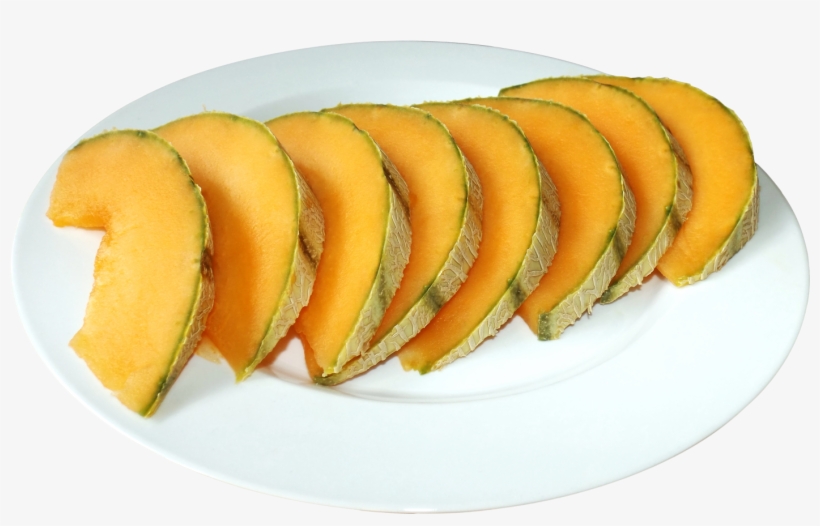 Cantaloupe Slices On The Plate Png Image - Cantaloupe, transparent png #794859