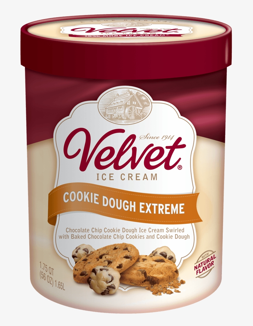 Cookie Dough Extreme - Velvet Elephant Ear Ice Cream, transparent png #795306