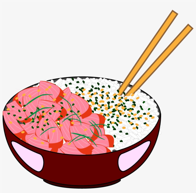 Clip Freeuse Library Rice Clipart Sushi Bowl Free On - Poke Bowl Clip Art, transparent png #795802
