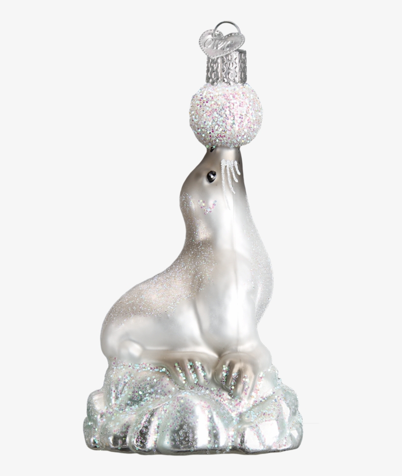 Old World Christmas Arctic Sea Lion Blown Glass Ornament, transparent png #796228