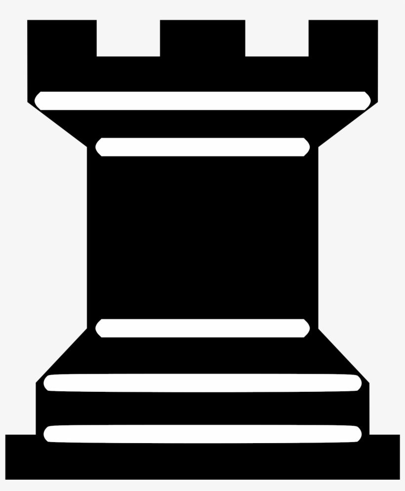 Portablejim Chess Tile Rook Clip Art Free Vector - Chess Black Rook Png, transparent png #796378