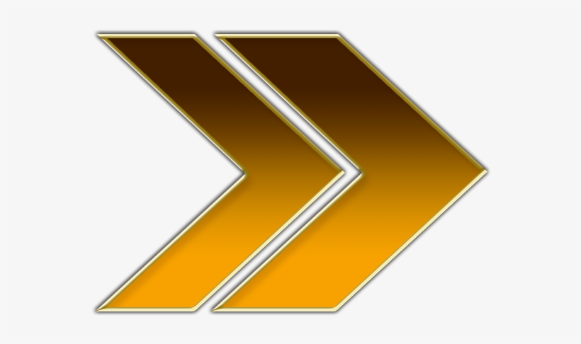 Double Arrow Brown Right - Arrow Brown Png, transparent png #796536
