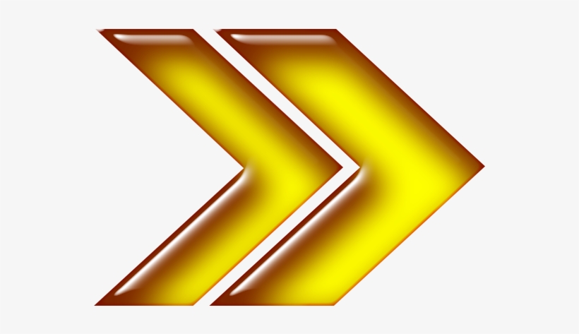 Double Arrow Yellow Right - Arrow Yellow Right Png, transparent png #796799