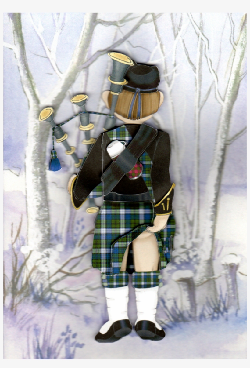 Cheeky Piper Snow Background - Kilt, transparent png #797008
