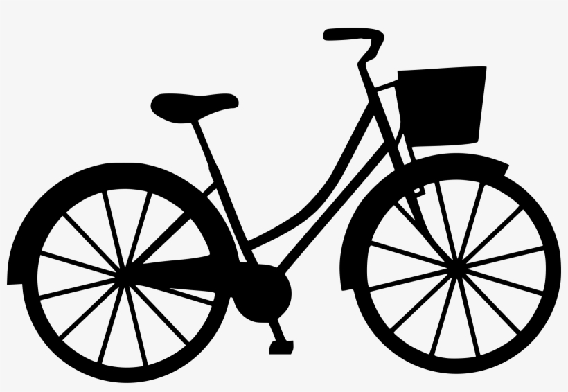 With Basket Big Image - Bike Clip Art Basket, transparent png #797904