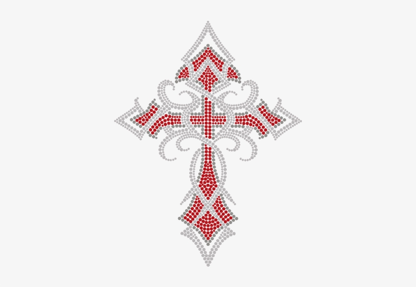 9" Tribal Red Cross - Cross Christmas Ornaments Png, transparent png #798323