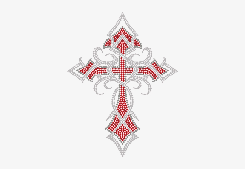 9" Tribal Red Cross - Cross Christmas Ornaments Png, transparent png #798323