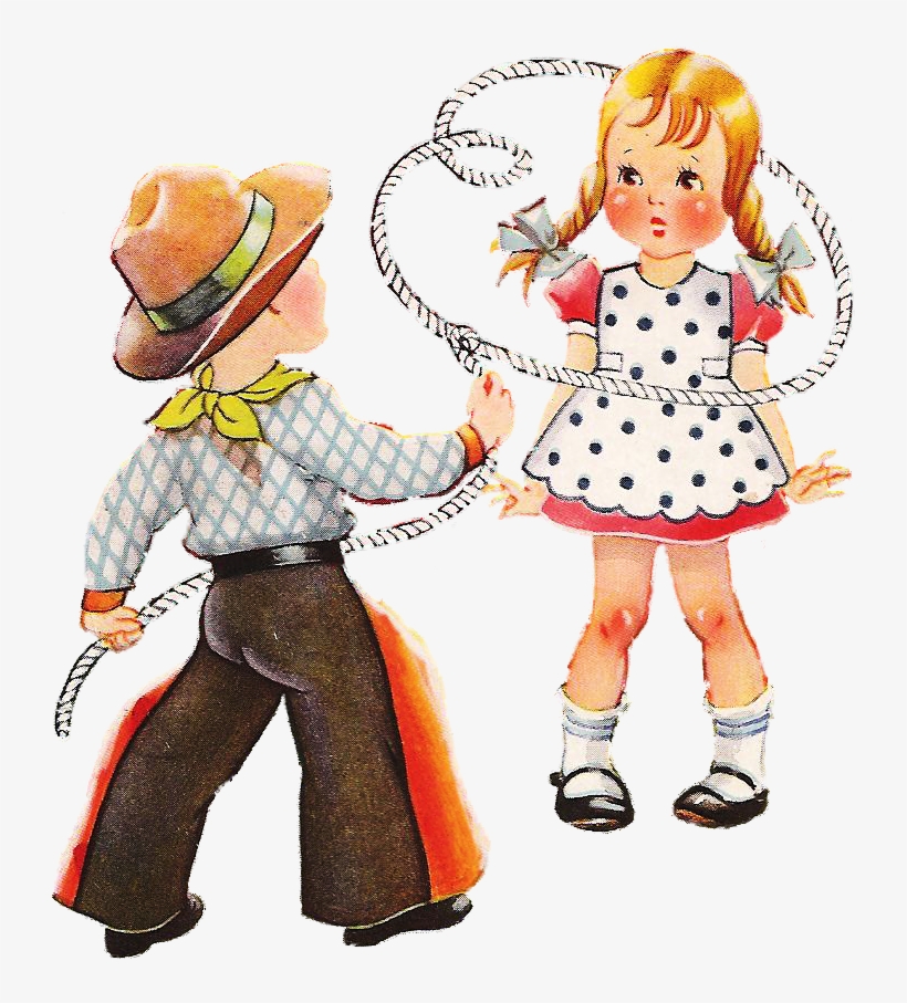 Boy & Girl With Lasso 800×912 Pixels - Cartoon, transparent png #798837