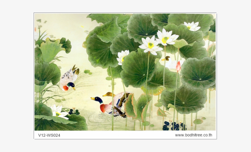 Ducks Painting Style Wallpaper And Fabric Art For Interior - Camomile, transparent png #799138