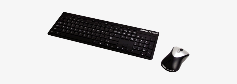 Microban® Slimline Keyboard / Mouse Combo - Fellowes Slimline Cordless Keyboard And Mouse Combo, transparent png #799325