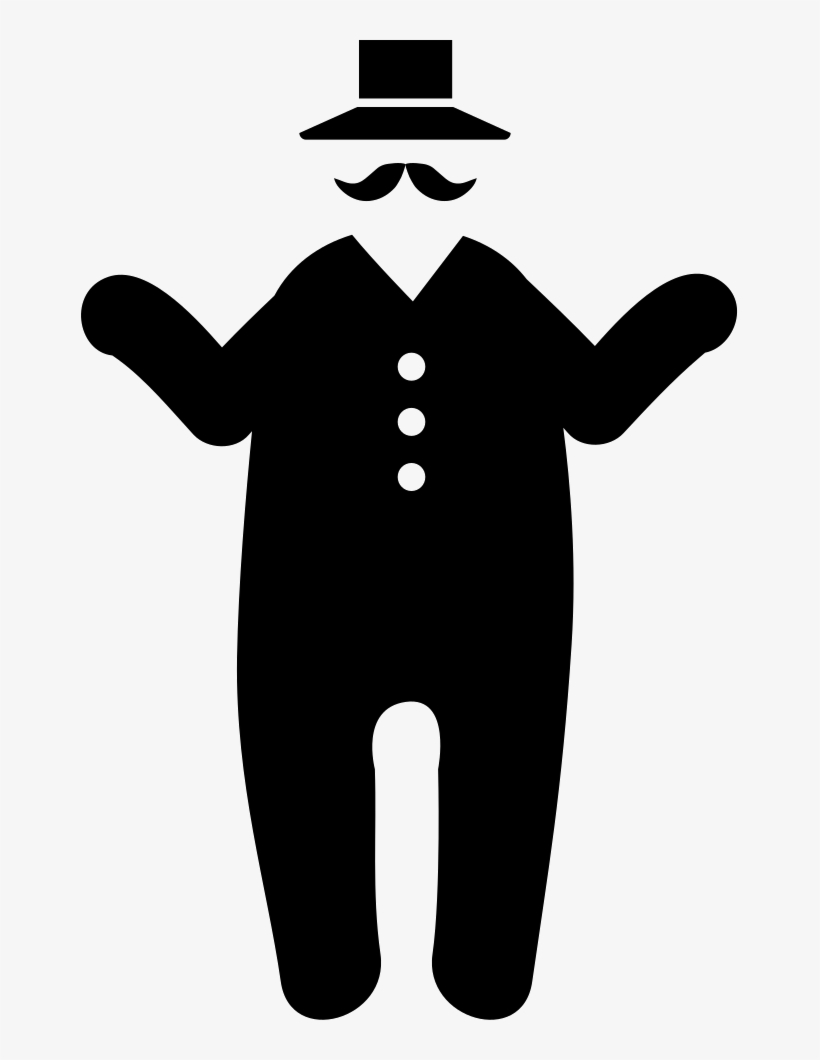 Fat Man With Hat And Moustache Comments - Silueta De Hombre Gordo Png, transparent png #799680