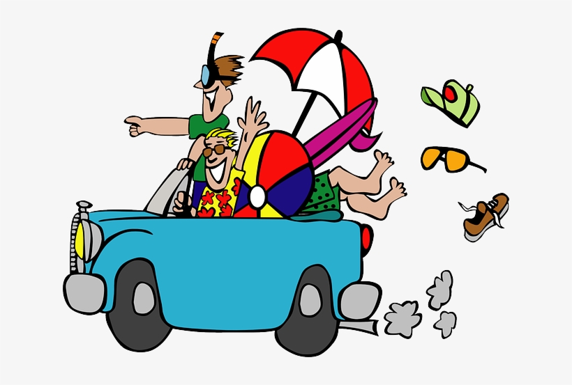 Clip Download Summer Driving Tips Wbcfm Panda Free - Going To The Beach Cartoon, transparent png #799806