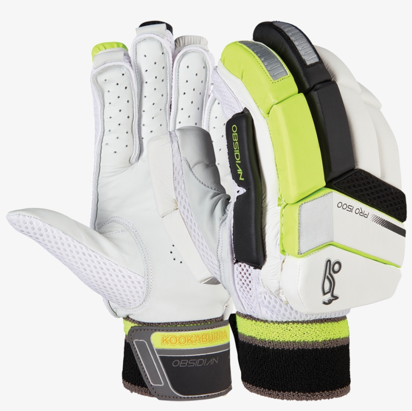 Kookaburra Obsidian Pro 1500 Batting Gloves - Kookaburra Obsidian Pro 1000 Gloves, transparent png #7900049