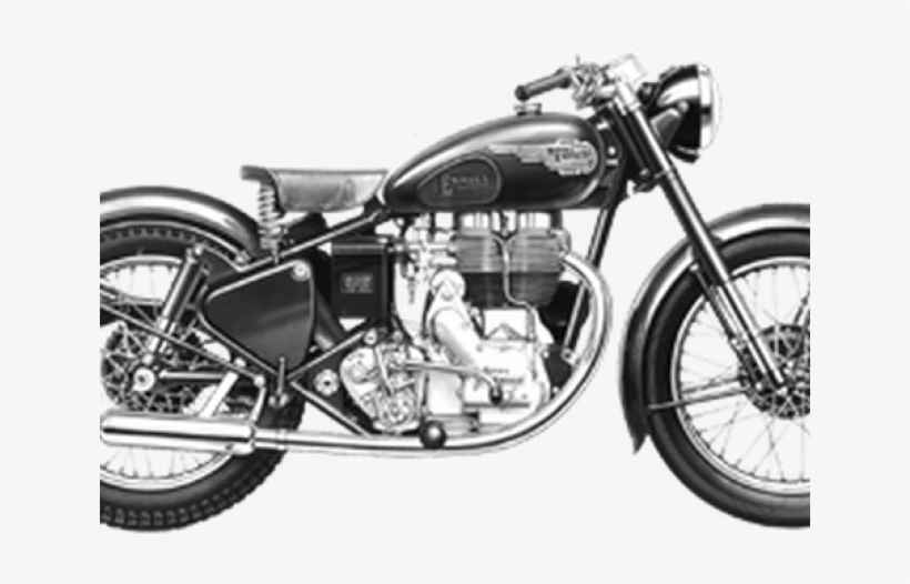 Drawn Biker Royal Enfield Bike - 1947 Royal Enfield 350 Bullet, transparent png #7900117