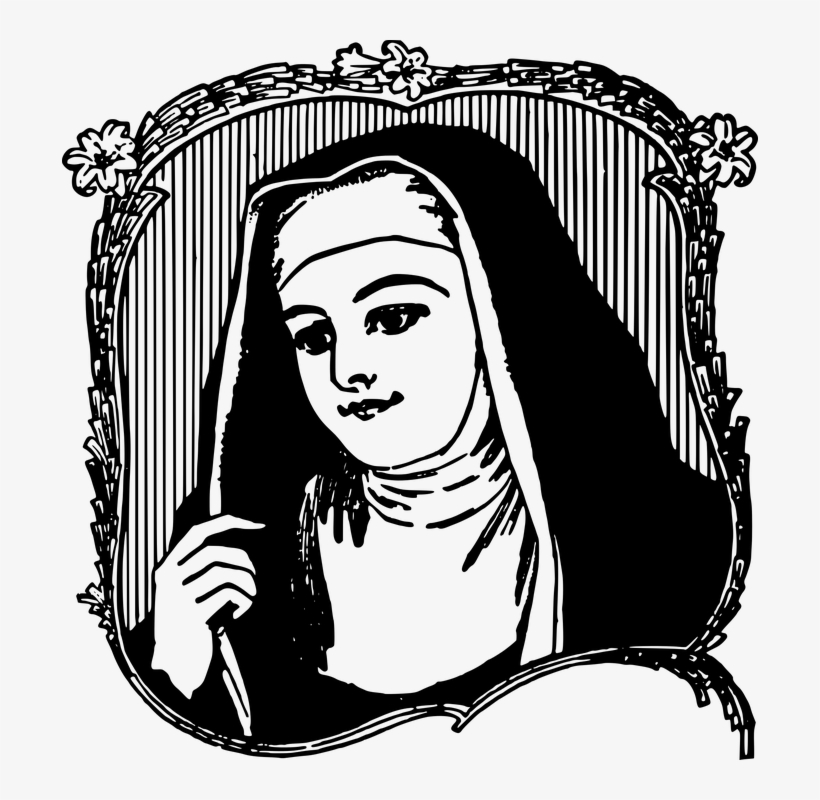 Catholic, Christian, Face, Female, Lady, Nun, Religion - Nuns Black And White Pixel Art, transparent png #7901009