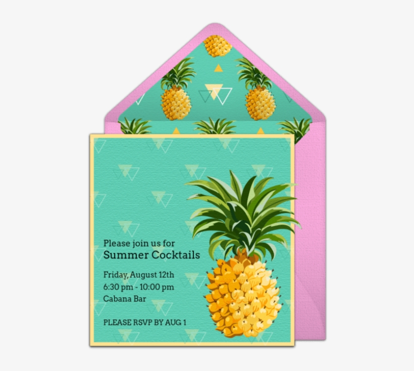 Free Png Download Notebook Lined - Summer Coctail Party Invitations, transparent png #7901013