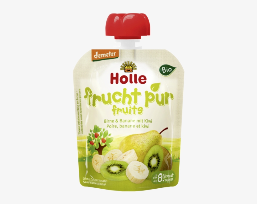 Holle Organic Pure Fruit Pouches - Kiwifruit, transparent png #7901117