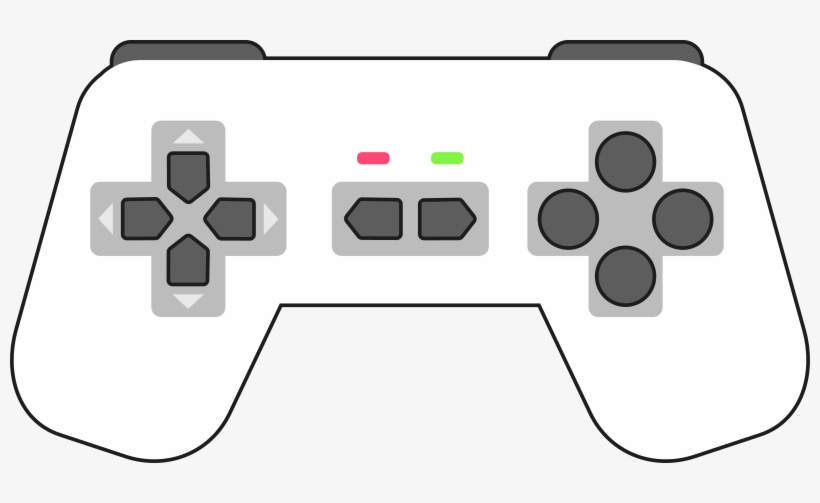 Medium Image - Black And White Video Game Controller Clipart, transparent png #7901196